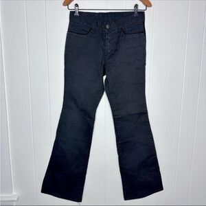 Vtg 5351 Pour Les Hommes Size 1 (28x31) Black Button Fly Flared Denim Jeans Pant